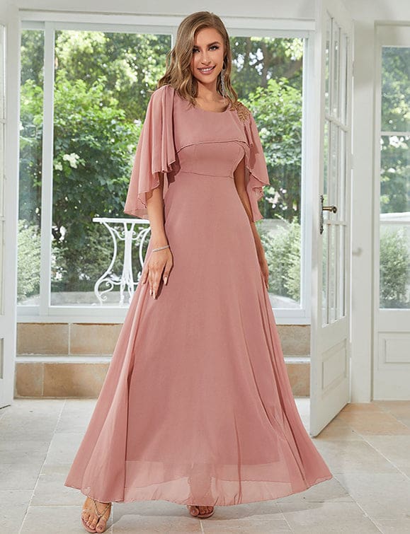 Robe de demoiselle d’honneur en mousseline à coupe ample – Image 5