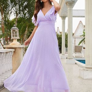 Robe d&rsquo;été légère à manches courtes et col en V