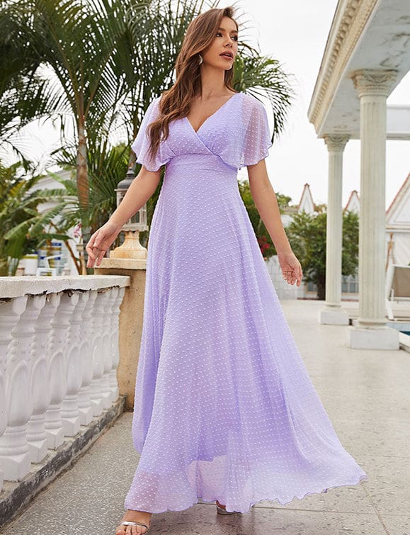 Robe d’été légère à manches courtes et col en V – Image 7