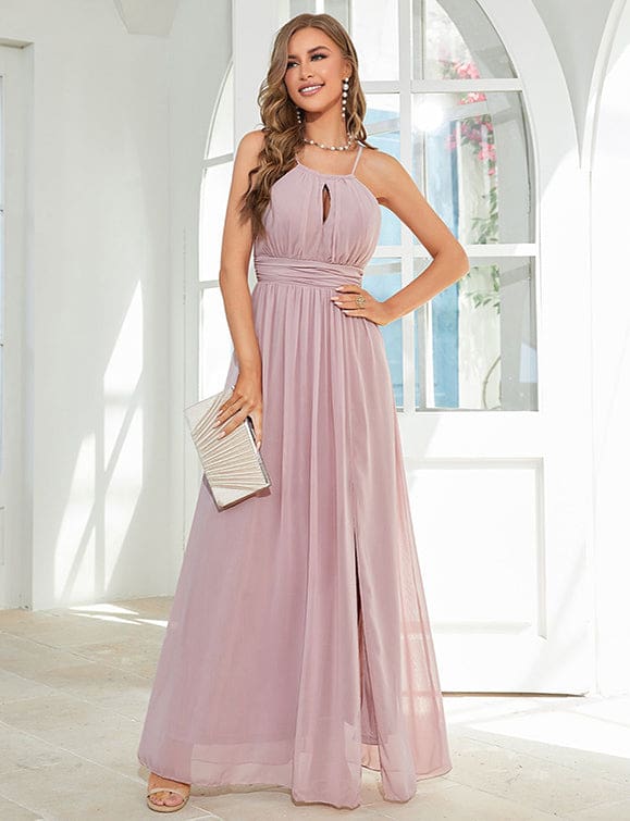 Robe longue dos nu sexy et élégante ouverte sur le devant – Image 3