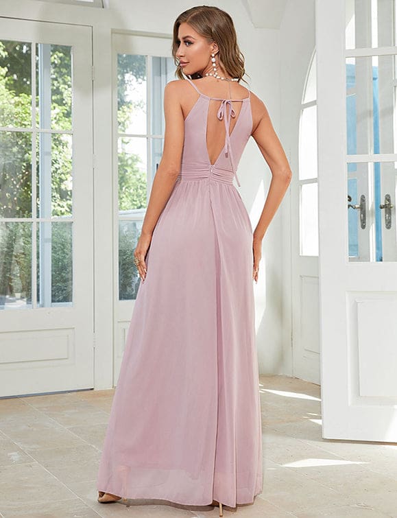 Robe longue dos nu sexy et élégante ouverte sur le devant – Image 5