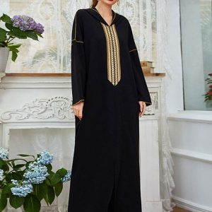 Robe musulmane ample et décontractée avec capuche