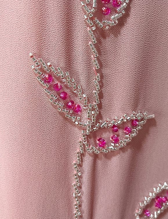 Robe en mousseline de soie double couche à la mode, cousue à la main – Image 8