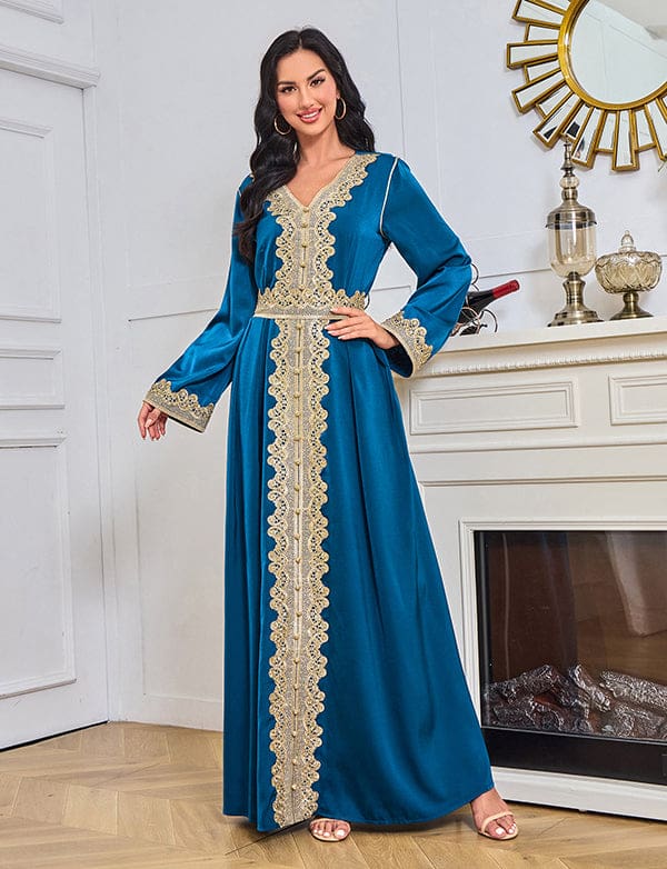 Robe en dentelle brodée abaya – Image 2