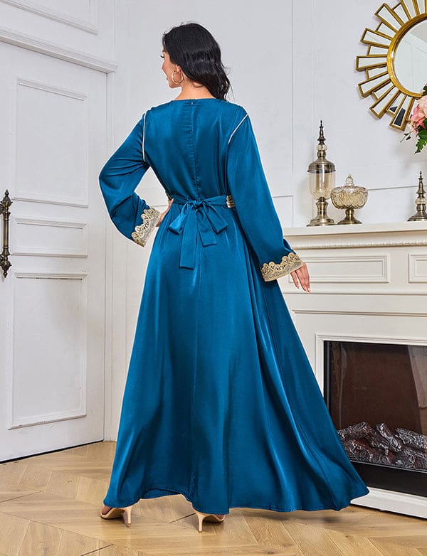 Robe en dentelle brodée abaya – Image 5
