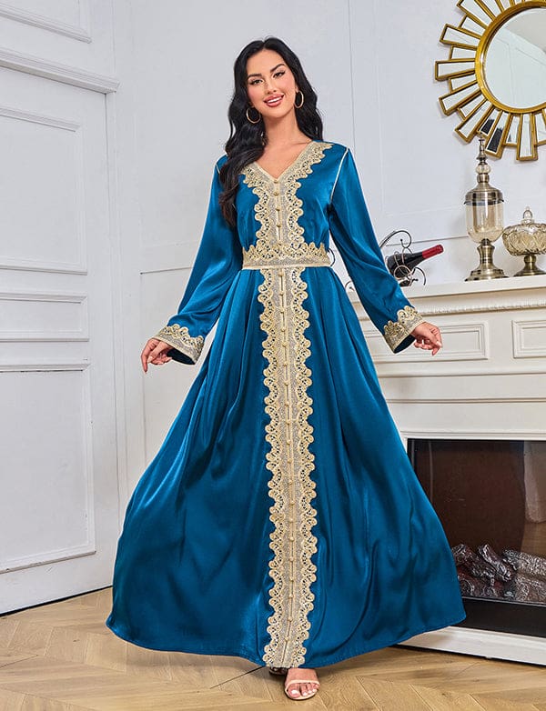 Robe en dentelle brodée abaya – Image 6