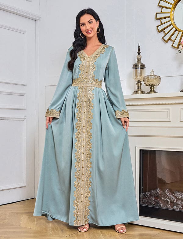 Robe en dentelle brodée abaya – Image 4