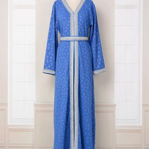 Robe à ourlet fendu abaya