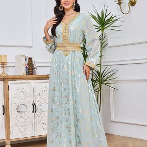 Robe abaya estampillée