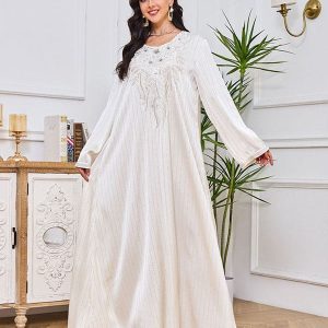 Robe abaya en diamant à la mode