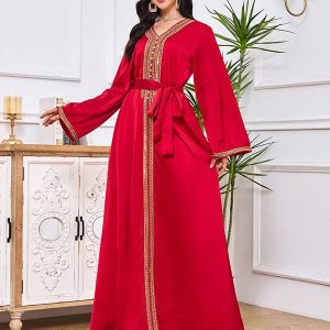 Robe en dentelle d&rsquo;or