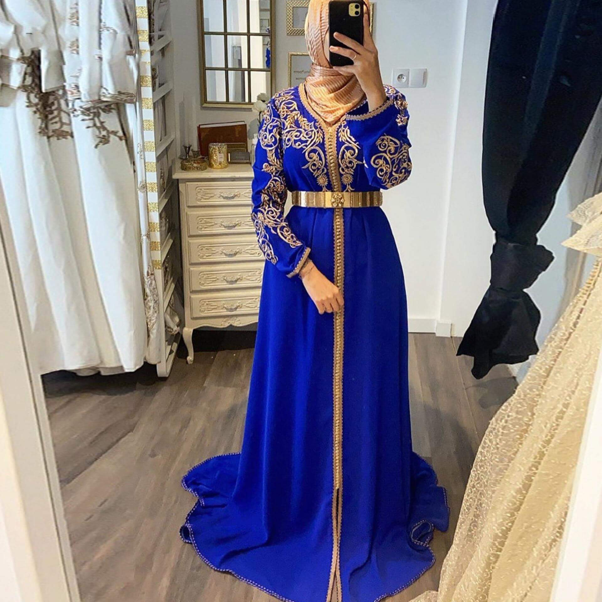 Caftan MariageBleu Roi – Image 3