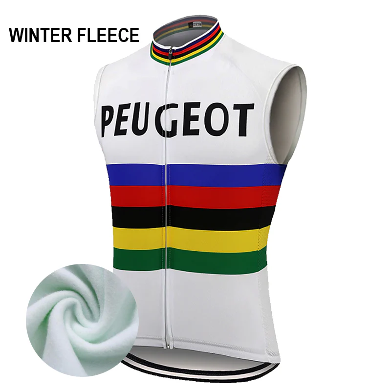 Coupe-Vent Cyclisme Sans Manches HIVER PEUGEOT BP CHAMPION DU MONDE – Image 2