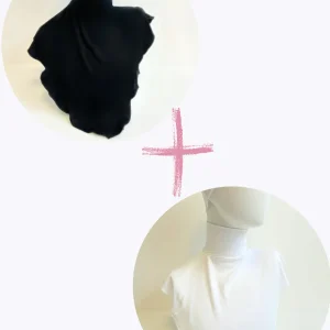 Lot 2 faux col – noir et blanc