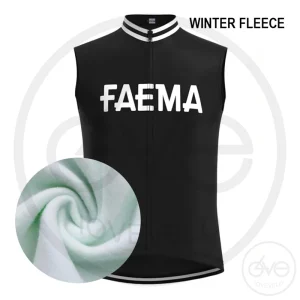 Coupe-Vent Cyclisme Sans Manches HIVER FAEMA NOIR