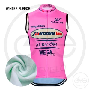 Coupe-Vent Cyclisme Sans Manches HIVER MERCATONE UNO ALBACOM WEGA Rose