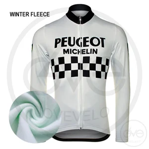 Maillot Hiver Vintage PEUGEOT BP Blanc
