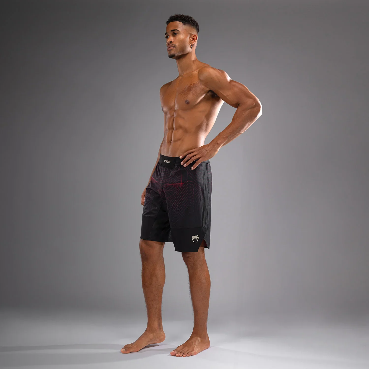 Fightshort Venum G-Fit Air - Noir/Rouge – Image 4