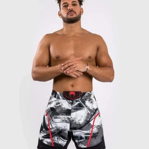 Fightshort Venum Electron 3.0 Gris/Rouge – Short MMA & JJB