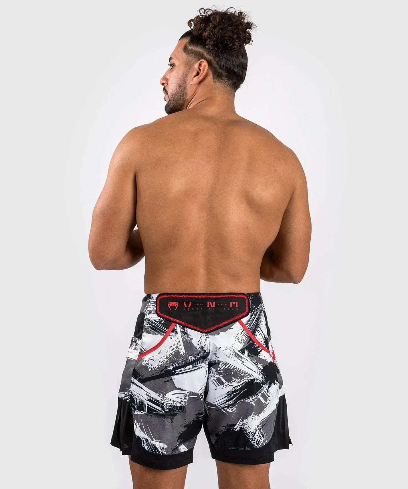 Fightshort Venum Electron 3.0 Gris/Rouge – Short MMA & JJB – Image 4