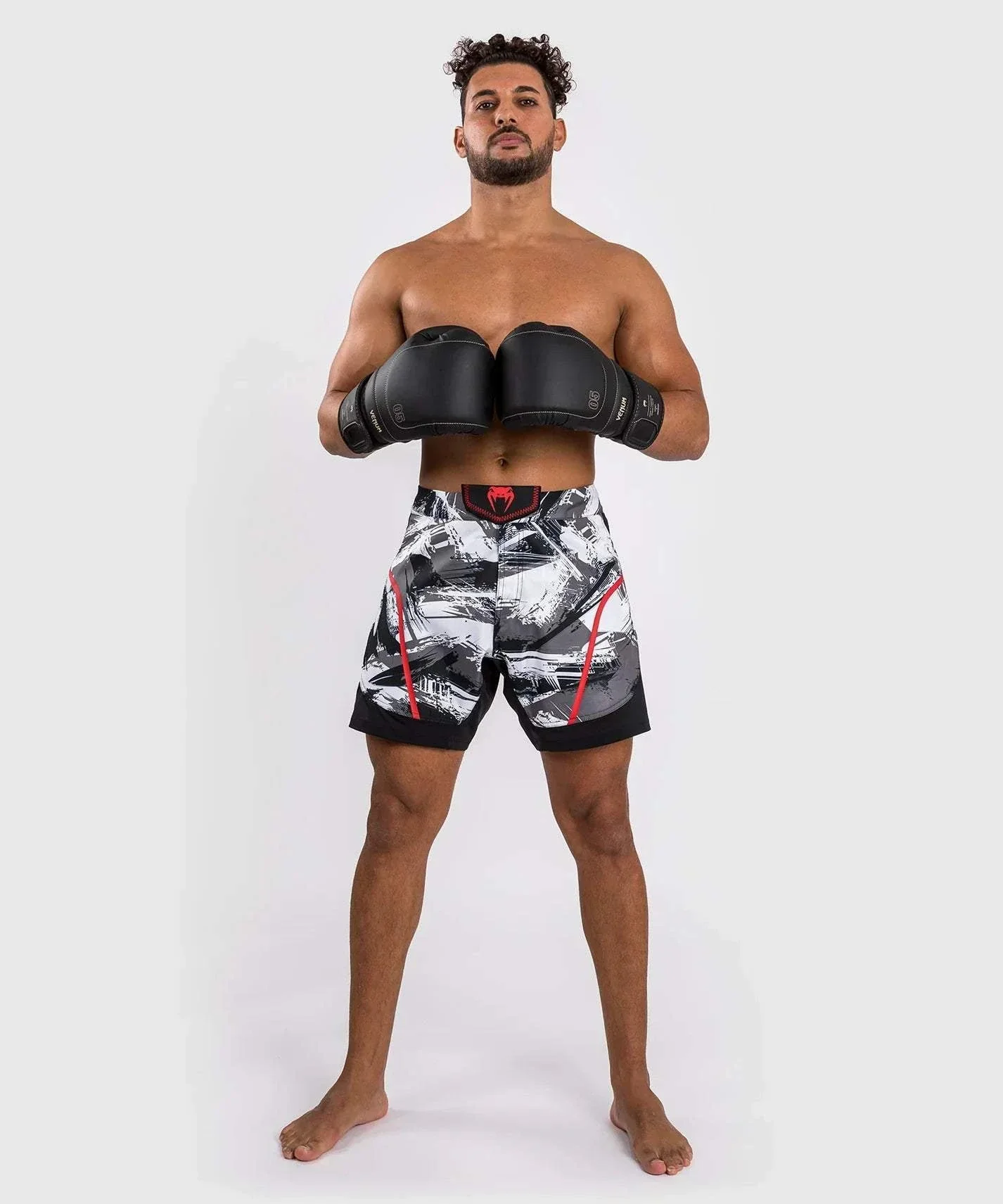 Fightshort Venum Electron 3.0 Gris/Rouge – Short MMA & JJB – Image 5