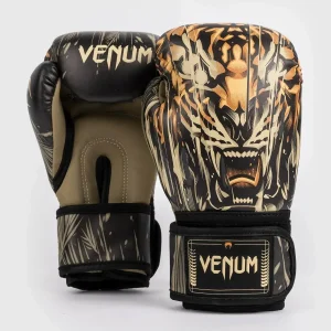 Gants de Boxe Venum Tiger pour Enfants - Noir/Orange Néon