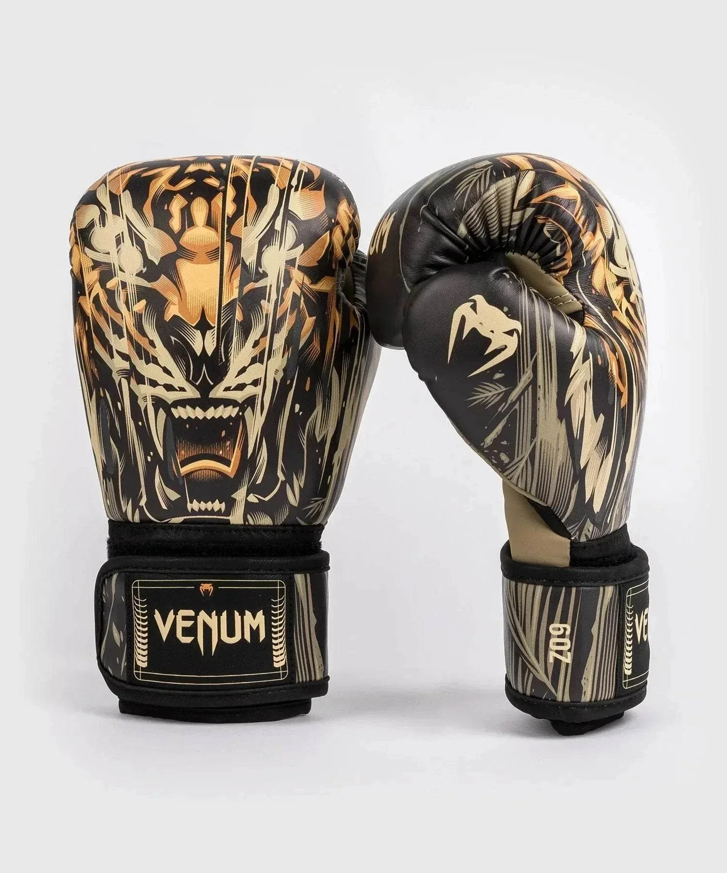 Gants de Boxe Venum Tiger pour Enfants - Noir/Orange Néon – Image 5