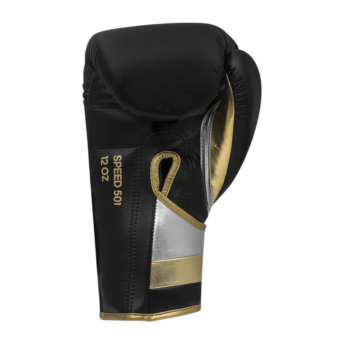 Gants de boxe Adidas Speed 501 Pro Noir/Or – Image 3