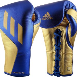 Gants de boxe à lacets Adidas Speed Tilt 750 - Bleu/Or