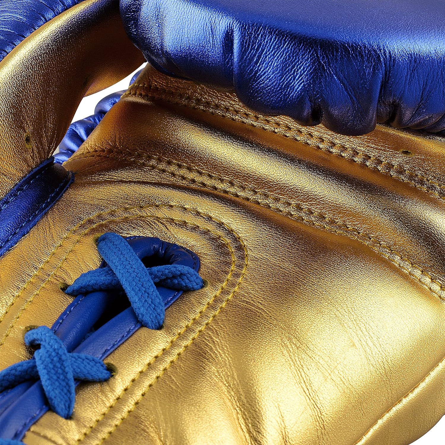 Gants de boxe à lacets Adidas Speed Tilt 750 - Bleu/Or – Image 3