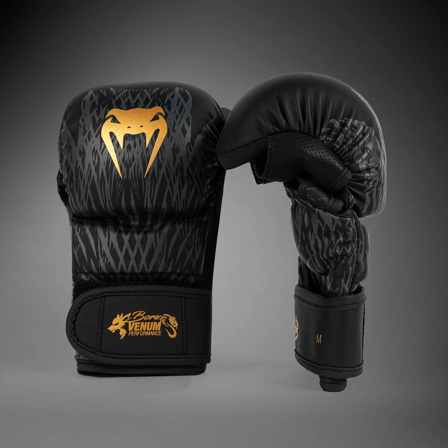 Gants de Sparring MMA Venum x Chimaev Wild Borz – Noir/Or – Image 4