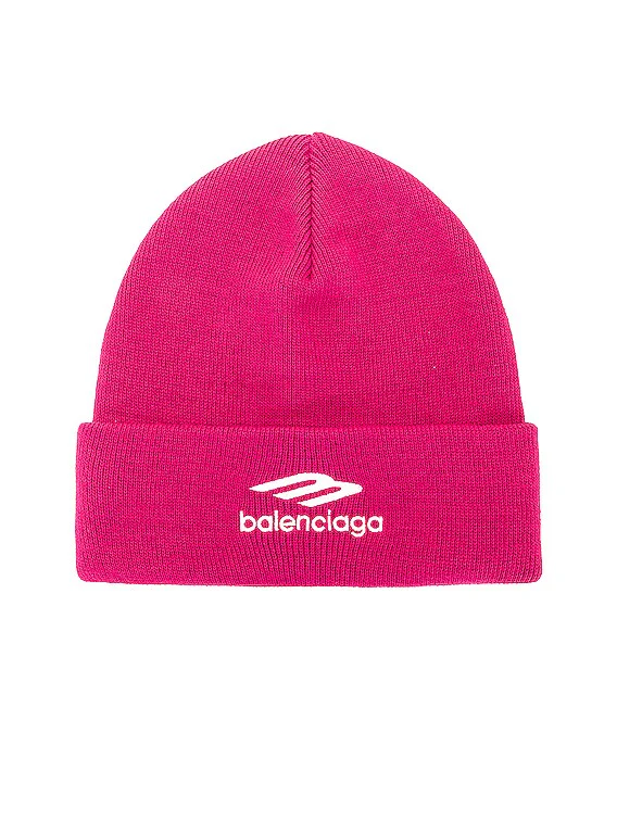 Balenciaga Beanie Icon Pink/White – Image 2