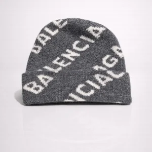 Balenciaga Beanie Grey/White