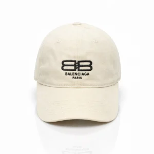 Balenciaga Cap BB Paris Icon Cream/Black