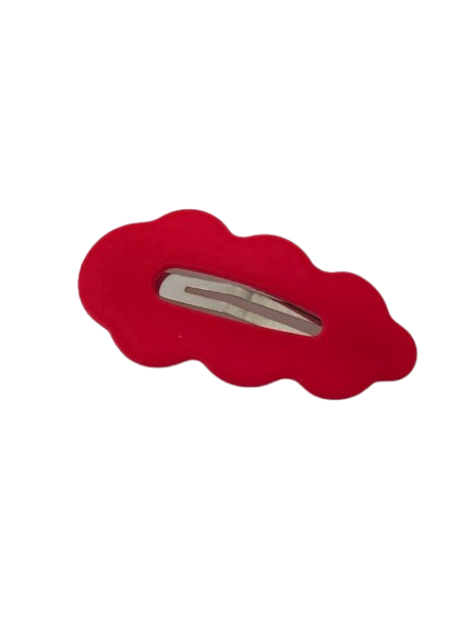 Barrette nuage rouge