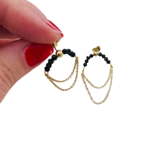 Boucles d&rsquo;oreilles chaînes et pampilles