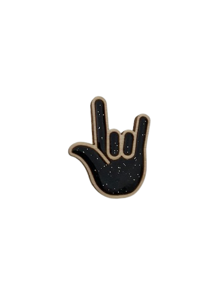 Broche I Love You noire – Image 5