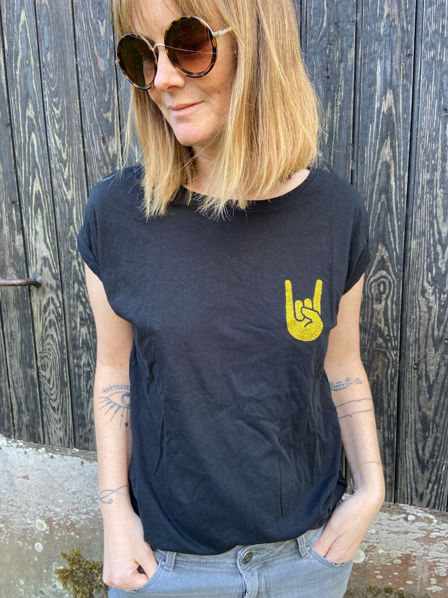 T-shirt noir Hell Yeah – Image 2