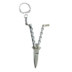 Porte-clés Couteau paillon, Balisong FUJIMAE