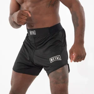 Short MMA Noir - Metal Boxe - MSS201N