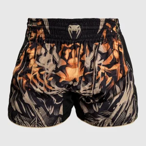Short Muay Thai Venum Tiger - Noir/Orange Néon