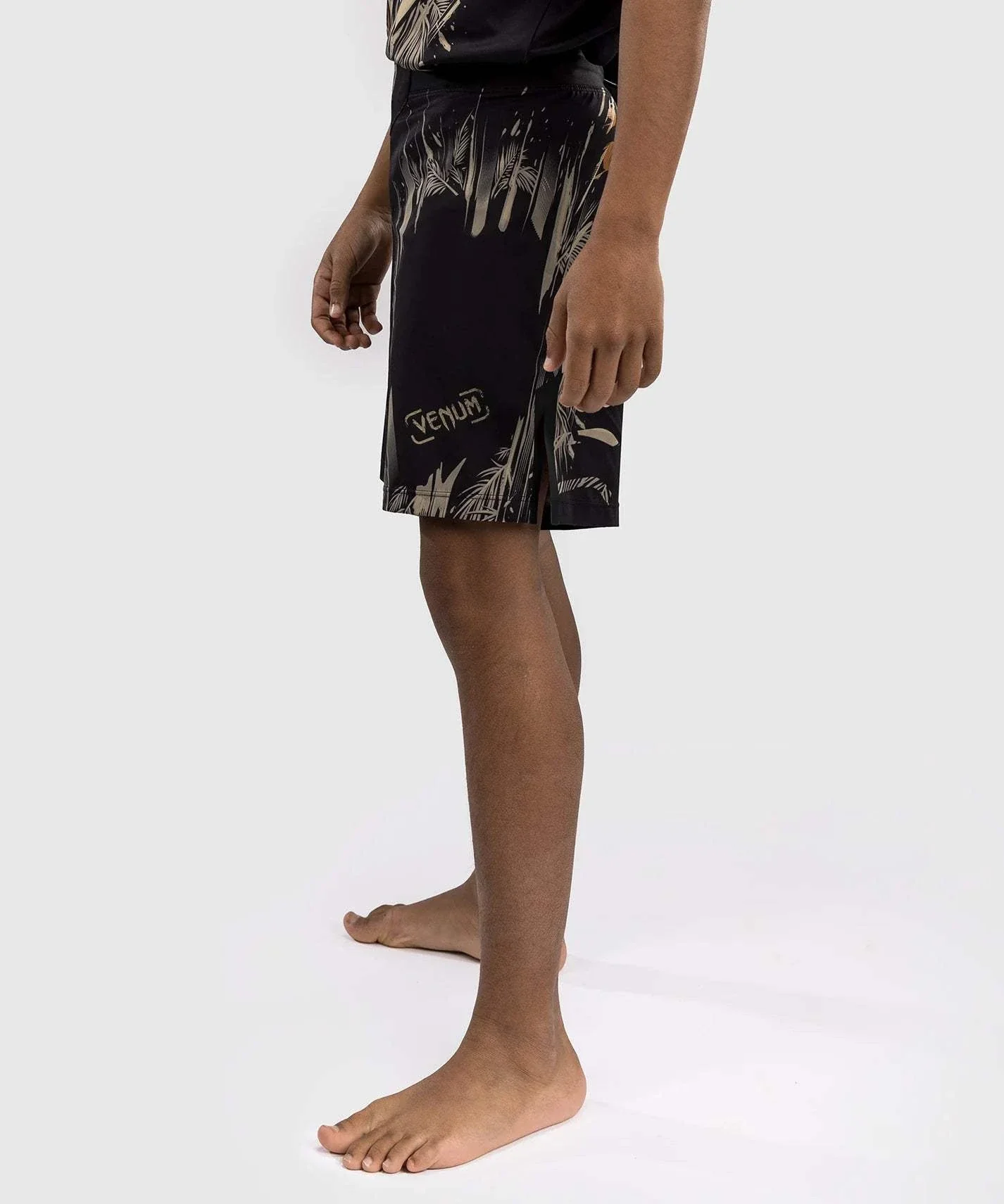 Short de Combat Venum Tiger Enfants - Noir/Orange Néon – Image 4