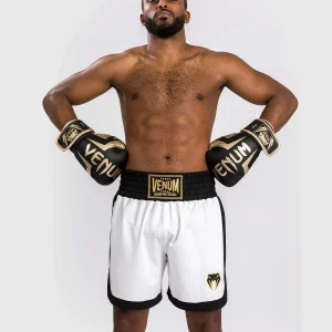 Short de boxe Venum Classic - Blanc/Noir