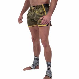 Short boxe thaï Metal Boxe Military – Rétro et confortable