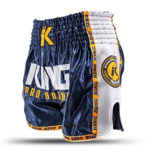 Short de Boxe Thaï & Kick Boxing - King Pro Boxing Bleu/Orange