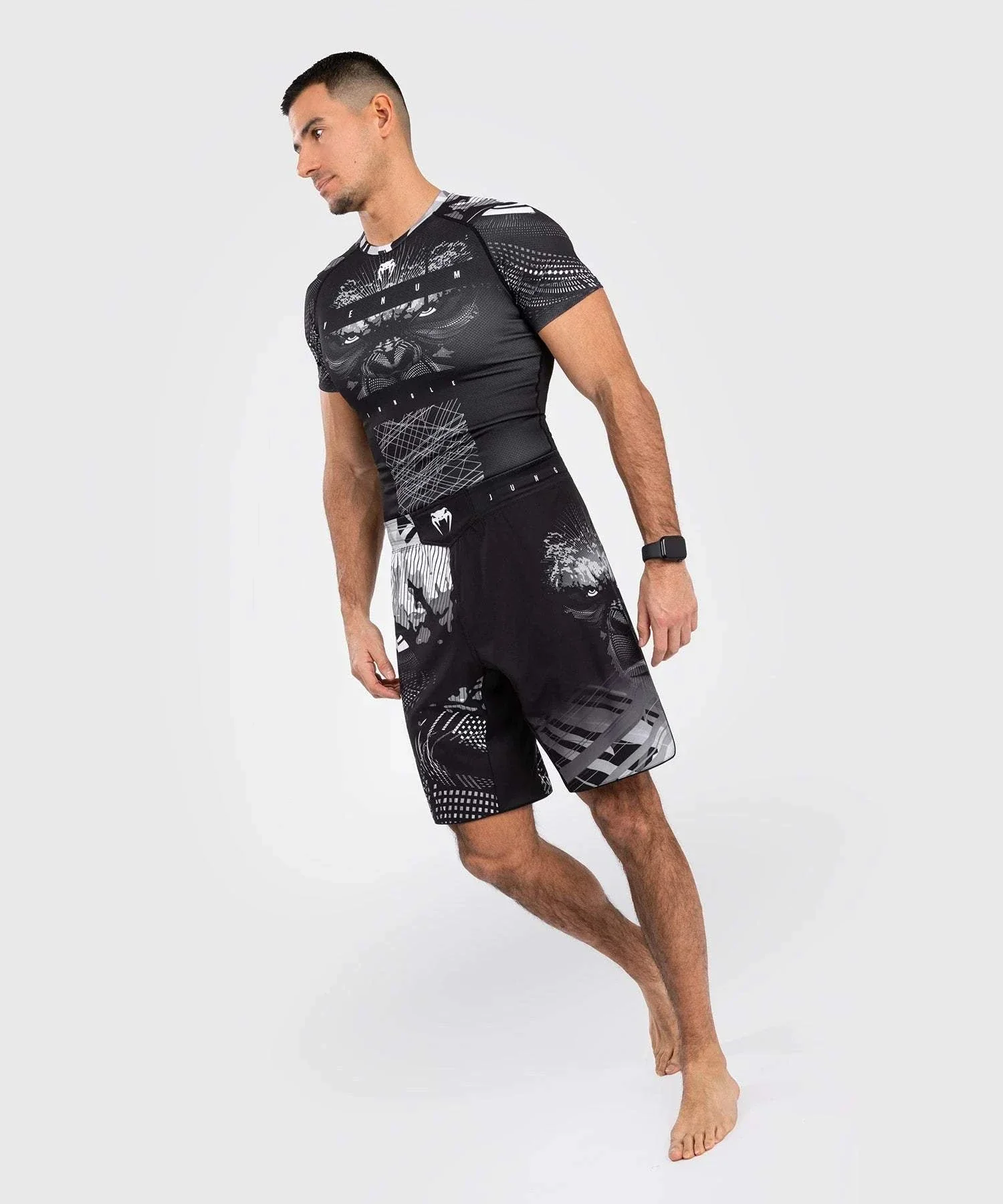 Fightshort Venum Gorilla Jungle - Noir/Blanc – Image 6