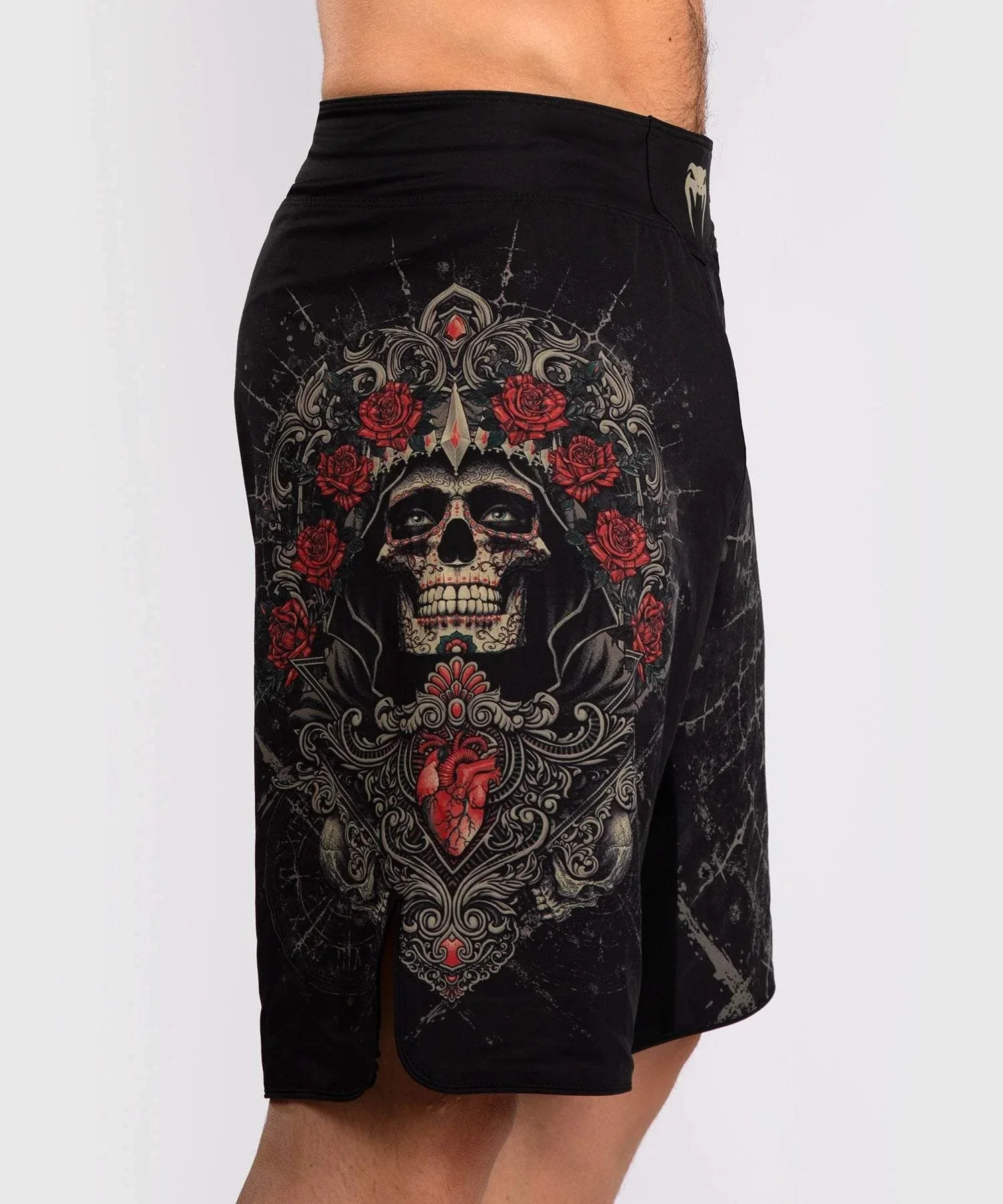 Short de Combat Venum Santa Muerte 5.0 - Noir Profond/Or – Image 8