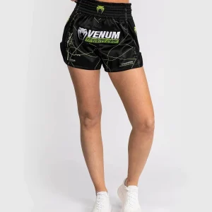 Short de Muay Thaï Femme Venum Training Camp 4.0 - Noir/Vert Fluo