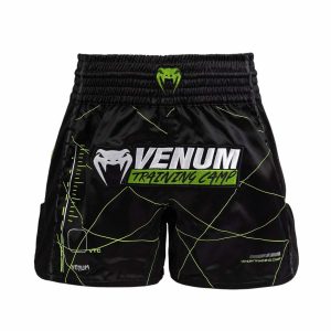 Short de Muay Thaï Venum Training Camp 4.0 - Noir/Vert Néon