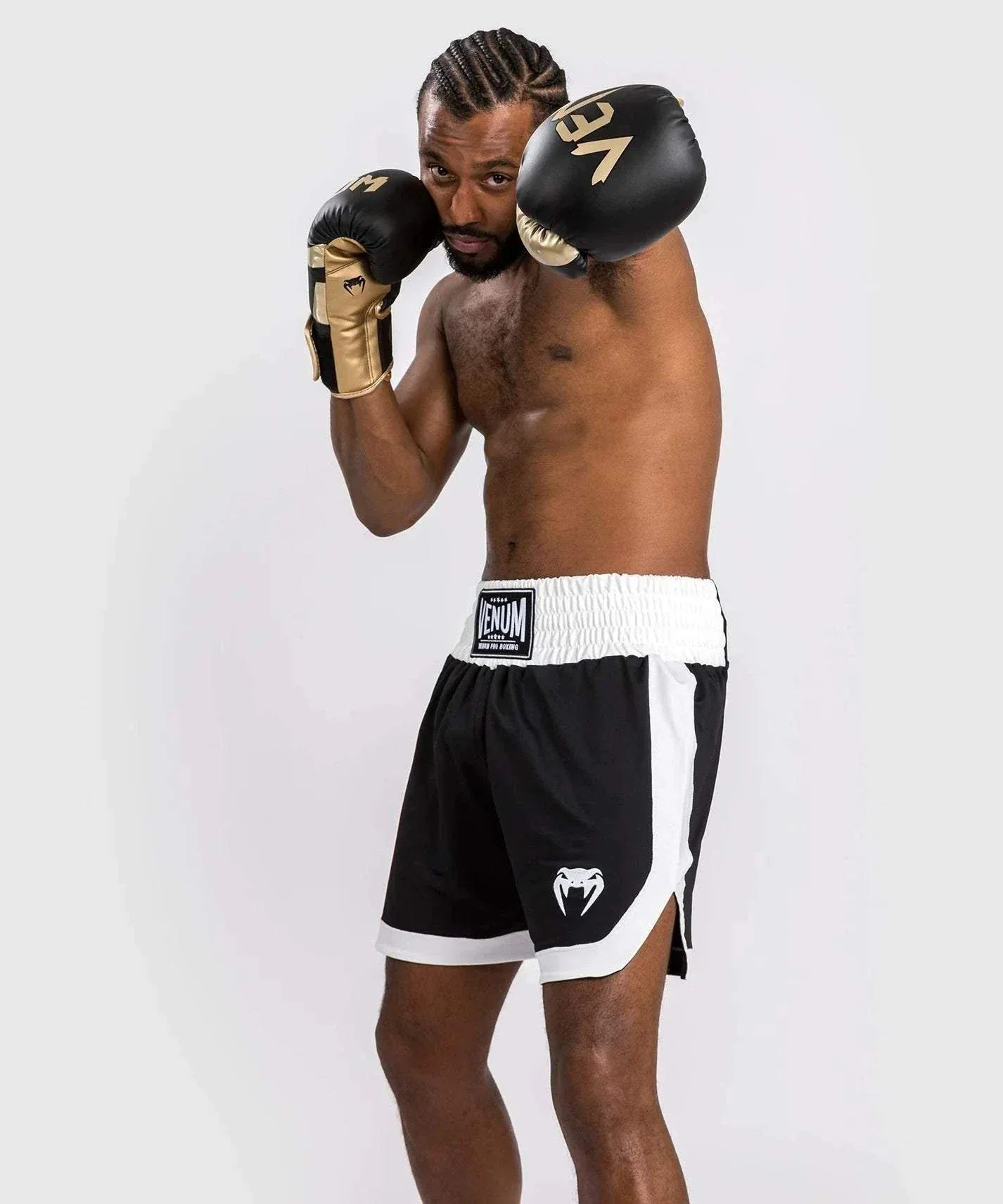Short de Boxe Anglaise Venum Classic - Noir/Blanc – Image 3